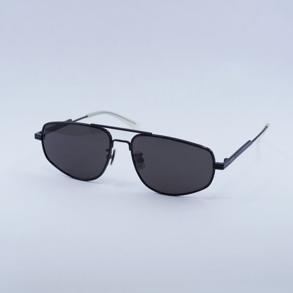 Bottega Veneta BV1125S 001 Sunglasses Black Aviator Frame, Grey Lenses - Picture 1 of 10